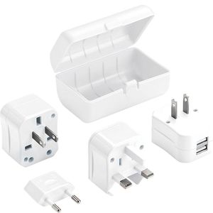 C������ ���������� (����� �� 4 ����+2USB) STEKKER ADP6-125-20, ��� ��������� AU, CH, USA, UK, EURO 3A/250V � 6A/125V ABS �������, ����� 32882