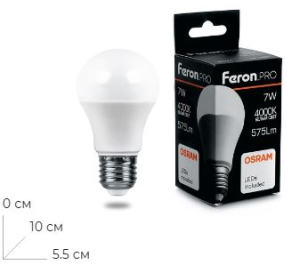 ����� ������������ Feron.PRO LB-1007 ��� E27 7W 175-265V 4000K 38024
