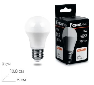 ����� ������������ Feron.PRO LB-1009 ��� E27 9W 175-265V 6400K 38028