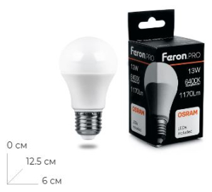 ����� ������������ Feron.PRO LB-1013 ��� E27 13W 175-265V 6000K 38034