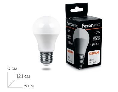 ����� ������������ Feron.PRO LB-1015 ��� E27 15W 175-265V 4000K 38036
