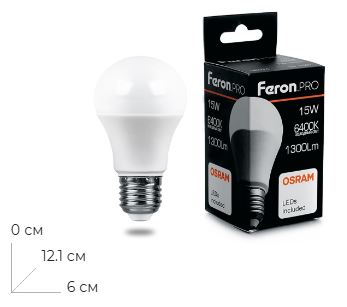 ����� ������������ Feron.PRO LB-1015 ��� E27 15W 175-265V 6400K 38037