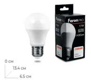 ����� ������������ Feron.PRO LB-1017 ��� E27 17W 175-265V 4000K 38039