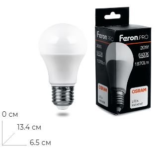 ����� ������������ Feron.PRO LB-1020 ��� E27 20W 175-265V 6400K 38043