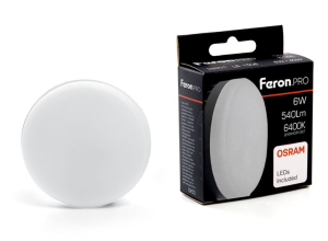 ����� ������������ Feron LB-1506 GX53 6W 175-265V 6400K OSRAM LED 38201
