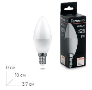 ����� ������������ Feron.PRO LB-1306 ����� E14 6W 175-265V 4000K 38045