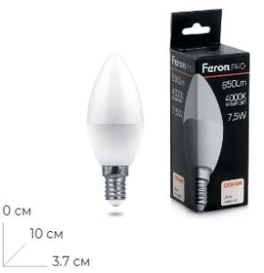 ����� ������������ Feron.PRO LB-1307 ����� E14 7.5W 175-265V 4000K 38054