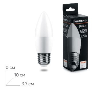 ����� ������������ Feron.PRO LB-1307 ����� E27 7.5W 175-265V 6400K 38058