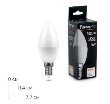����� ������������ Feron.PRO LB-1309 ����� E14 9W 175-265V 6400K 38061