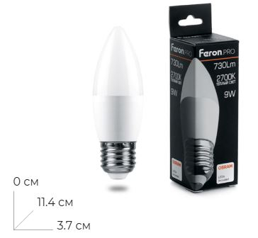 ����� ������������ Feron.PRO LB-1309 ����� E27 9W 175-265V 2700K 38062