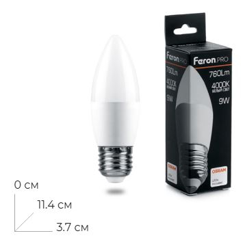 ����� ������������ Feron.PRO LB-1309 ����� E27 9W 175-265V 4000K 38063