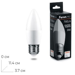 ����� ������������ Feron.PRO LB-1309 ����� E27 9W 175-265V 6400K 38064