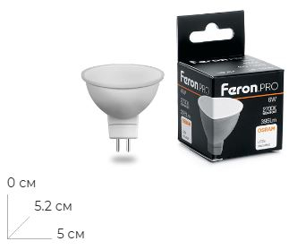 ����� ������������ Feron.PRO LB-1606 MR16 G5.3 6W 175-265V 2700K 38083