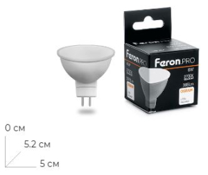 ����� ������������ Feron.PRO LB-1606 MR16 G5.3 6W 175-265V 2700K 38083
