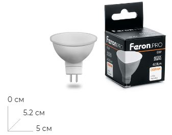 ����� ������������ Feron.PRO LB-1606 MR16 G5.3 6W 175-265V 4000K 38084