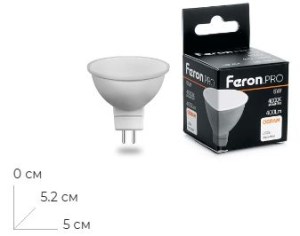 ����� ������������ Feron.PRO LB-1606 MR16 G5.3 6W 175-265V 4000K 38084