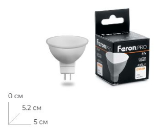 ����� ������������ Feron.PRO LB-1606 MR16 G5.3 6W 175-265V 6400K 38085