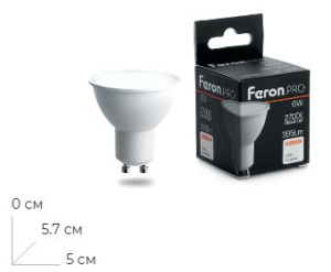 ����� ������������ Feron.PRO LB-1606 GU10 6W 175-265V 2700K 38086