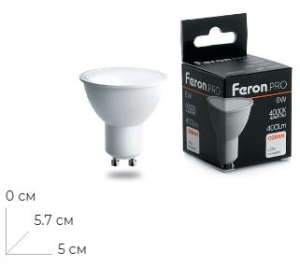 ����� ������������ Feron.PRO LB-1606 GU10 6W 175-265V 4000K 38087