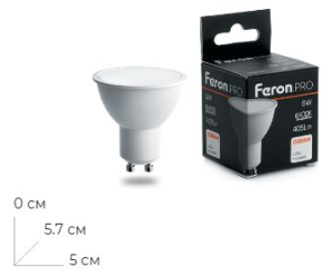 ����� ������������ Feron.PRO LB-1606 GU10 6W 175-265V 6400K 38088