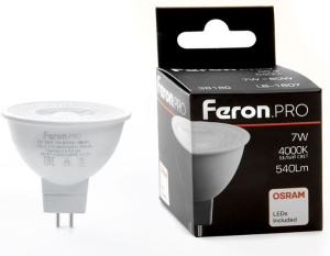����� ������������ Feron.PRO LB-1607 G5.3 7W 175-265V 4000K 38180 � ������ 38 ��������