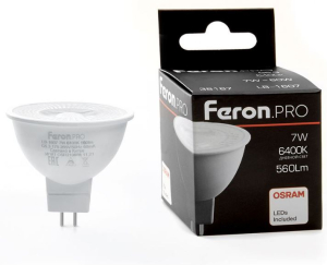 ����� ������������ Feron.PRO LB-1607 G5.3 7W 175-265V 6400K 38187 � ������ 110 ��������