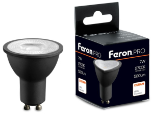 ����� ������������ Feron.PRO LB-1607 GU10 7W 175-265V 2700K � ������ ������� 48956 � ������ 110 ��������