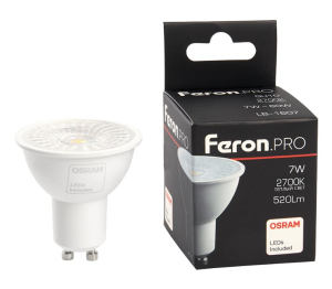 ����� ������������ Feron.PRO LB-1607 GU10 7W 175-265V 2700K 38176 � ������ 38 ��������