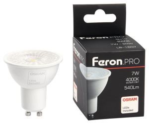 ����� ������������ Feron.PRO LB-1607 GU10 7W 175-265V 4000K 38177 � ������ 38 ��������