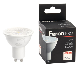 ����� ������������ Feron.PRO LB-1607 GU10 7W 175-265V 6400K 38184  � ������ 110 ��������